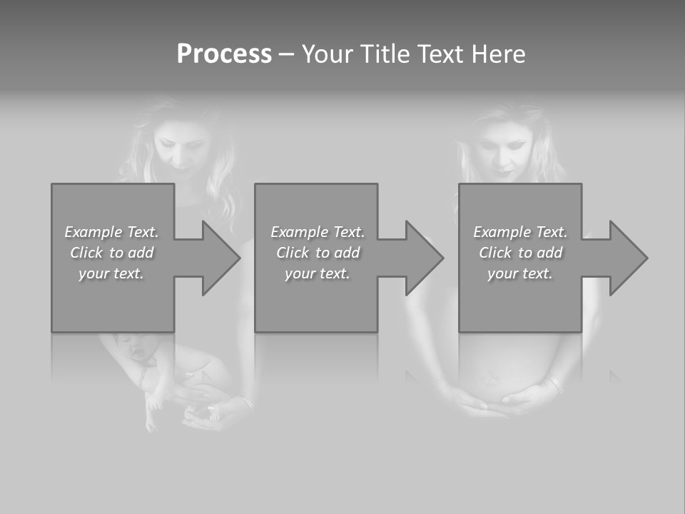 A Pregnant Woman Holding A Baby In Her Hands PowerPoint Template