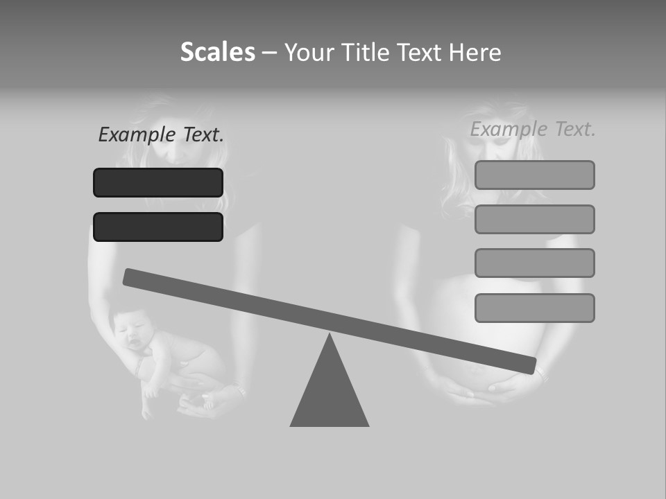 A Pregnant Woman Holding A Baby In Her Hands PowerPoint Template