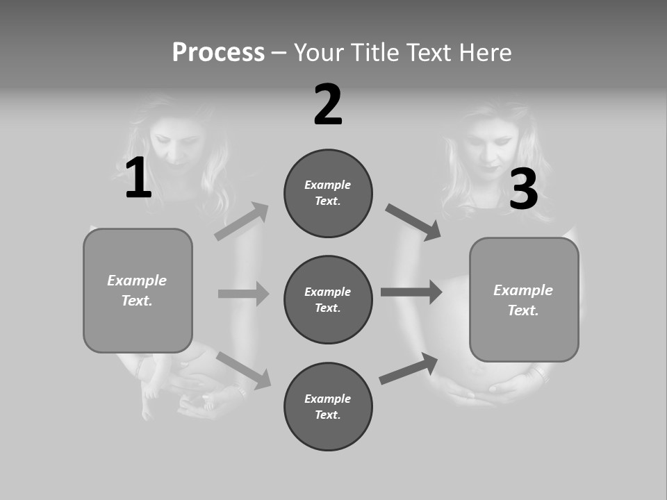 A Pregnant Woman Holding A Baby In Her Hands PowerPoint Template