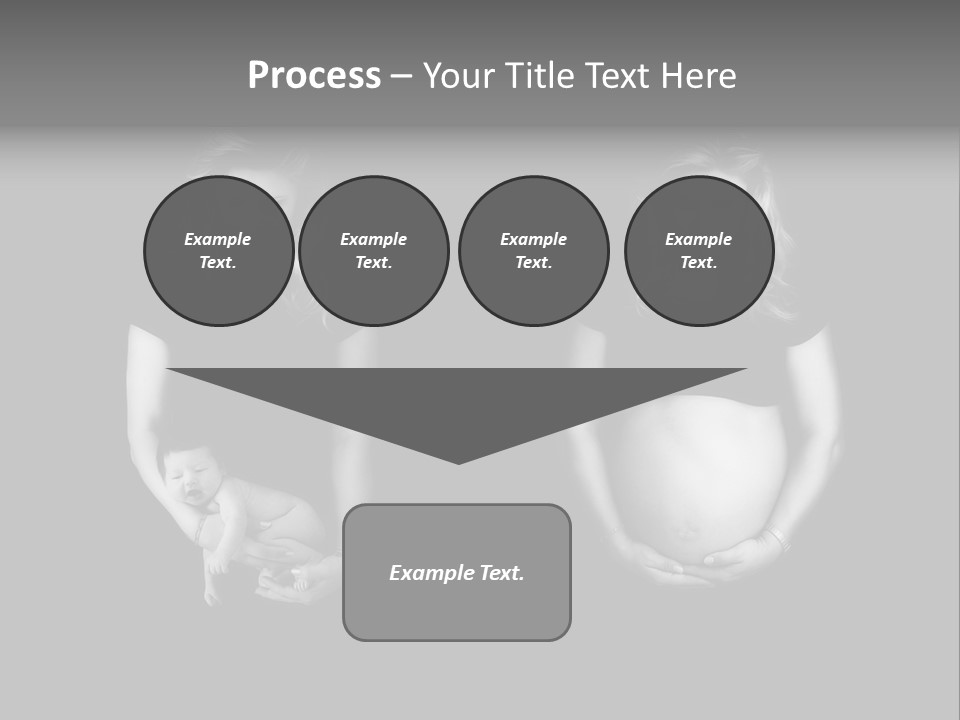 A Pregnant Woman Holding A Baby In Her Hands PowerPoint Template