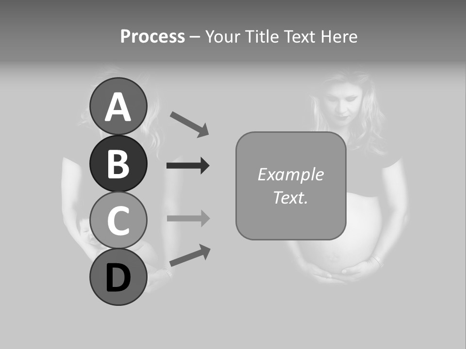 A Pregnant Woman Holding A Baby In Her Hands PowerPoint Template