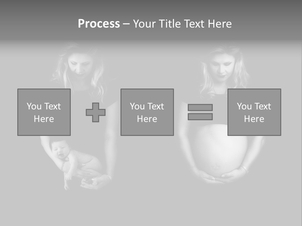 A Pregnant Woman Holding A Baby In Her Hands PowerPoint Template