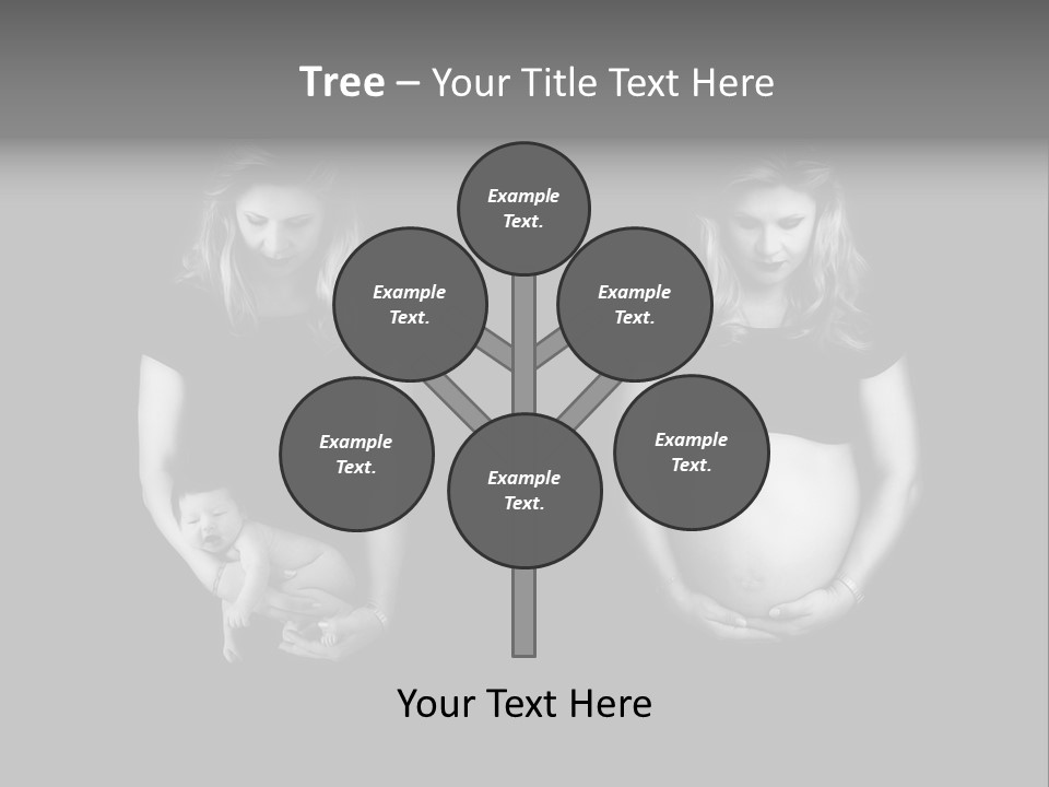 A Pregnant Woman Holding A Baby In Her Hands PowerPoint Template