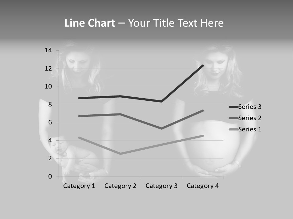 A Pregnant Woman Holding A Baby In Her Hands PowerPoint Template