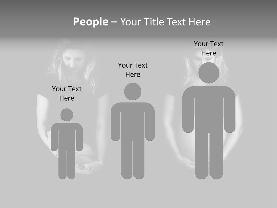 A Pregnant Woman Holding A Baby In Her Hands PowerPoint Template