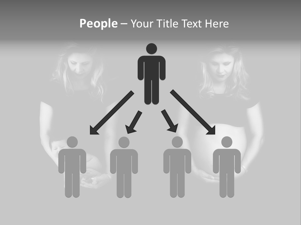 A Pregnant Woman Holding A Baby In Her Hands PowerPoint Template