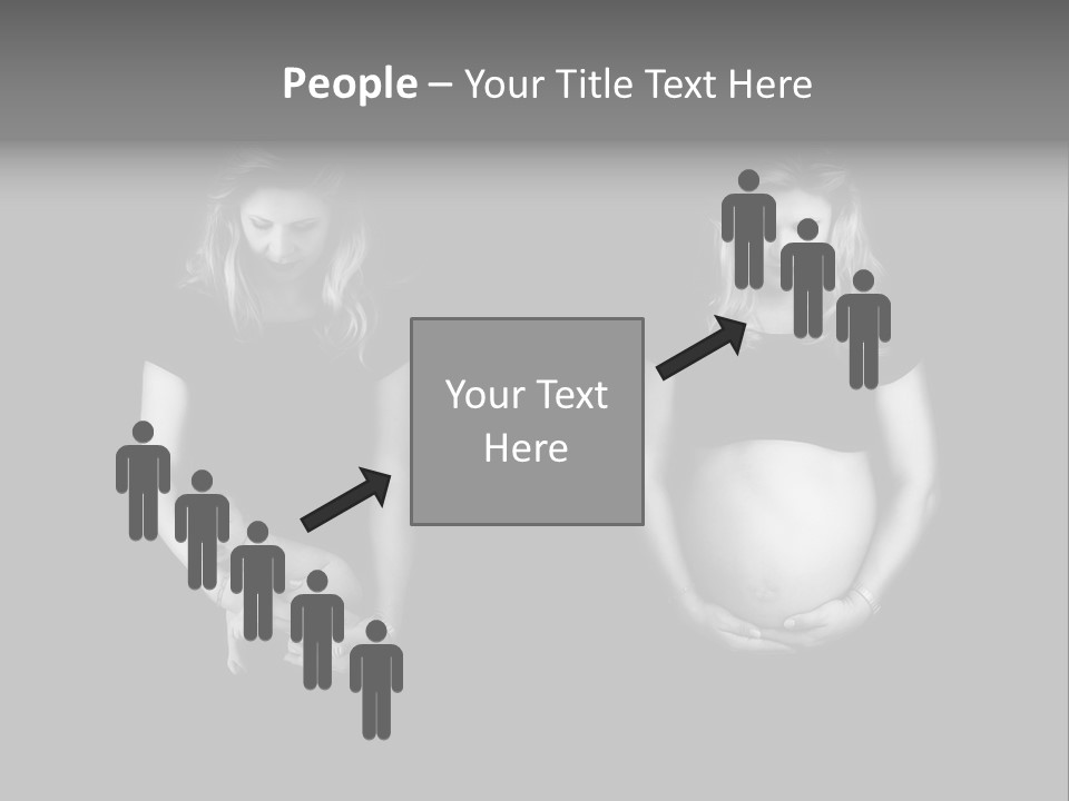 A Pregnant Woman Holding A Baby In Her Hands PowerPoint Template