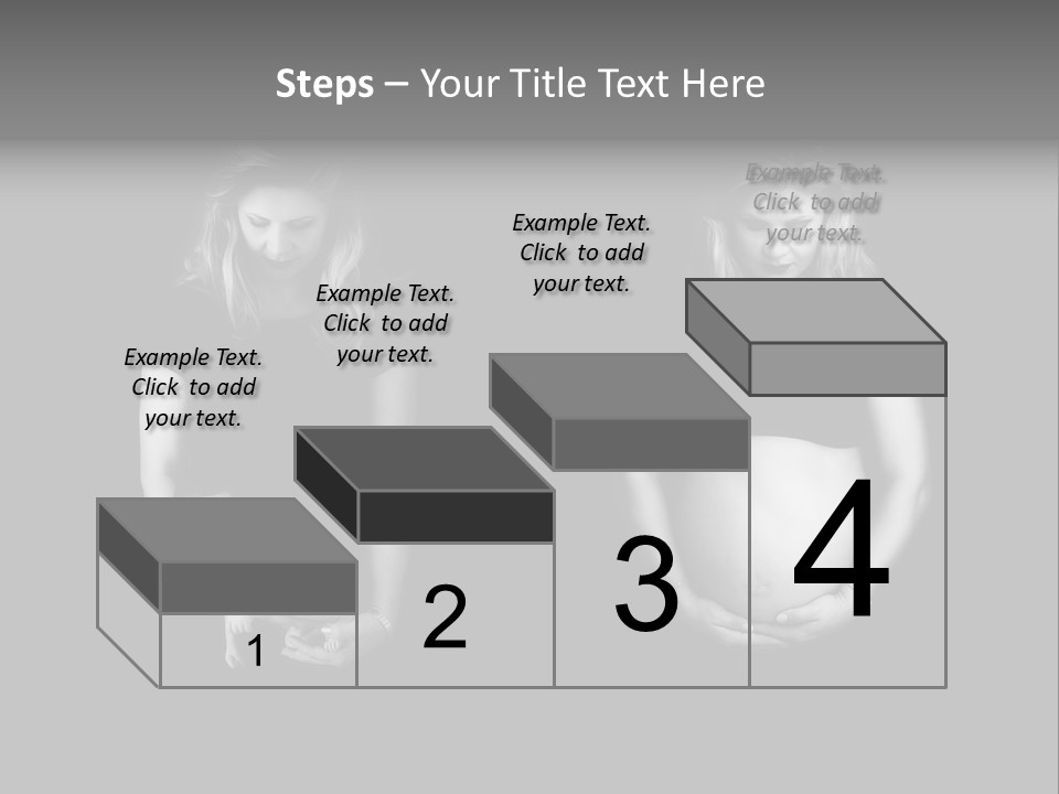 A Pregnant Woman Holding A Baby In Her Hands PowerPoint Template