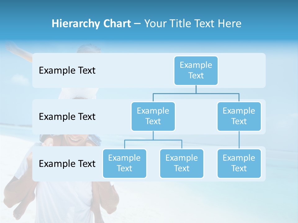 A Man Carrying A Child On His Shoulders On The Beach PowerPoint Template