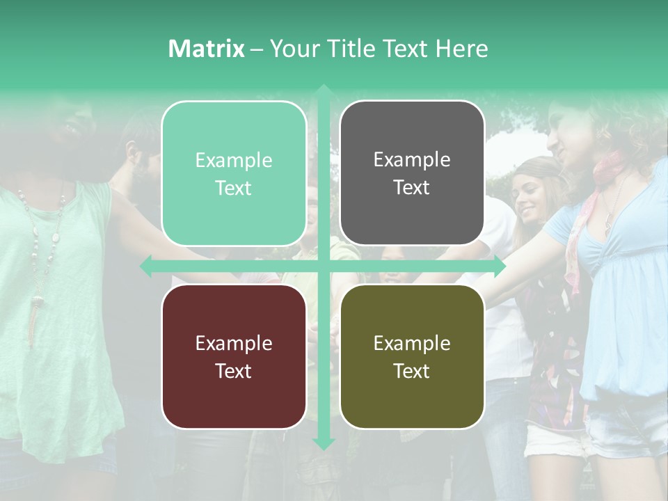 A Group Of People Holding Hands In A Circle PowerPoint Template