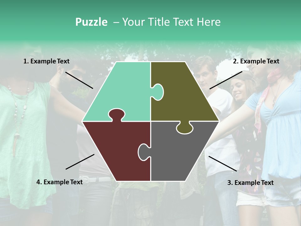 A Group Of People Holding Hands In A Circle PowerPoint Template