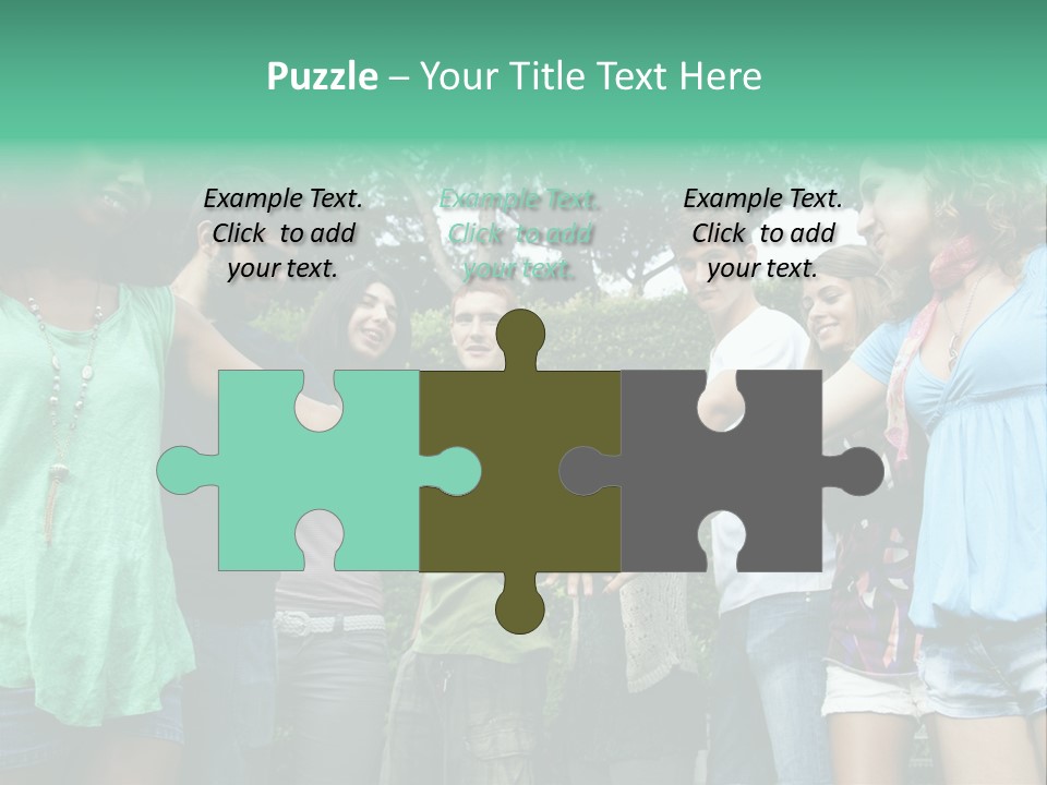 A Group Of People Holding Hands In A Circle PowerPoint Template