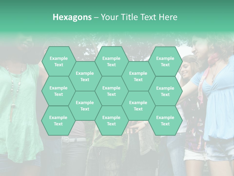 A Group Of People Holding Hands In A Circle PowerPoint Template