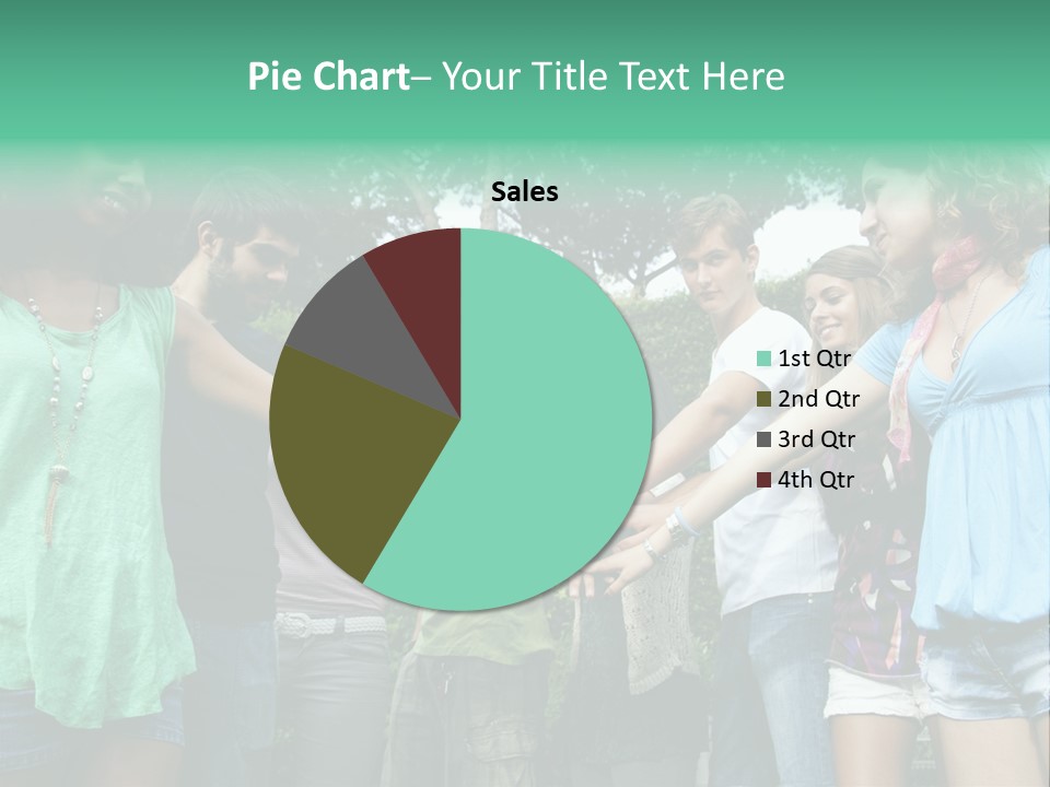A Group Of People Holding Hands In A Circle PowerPoint Template