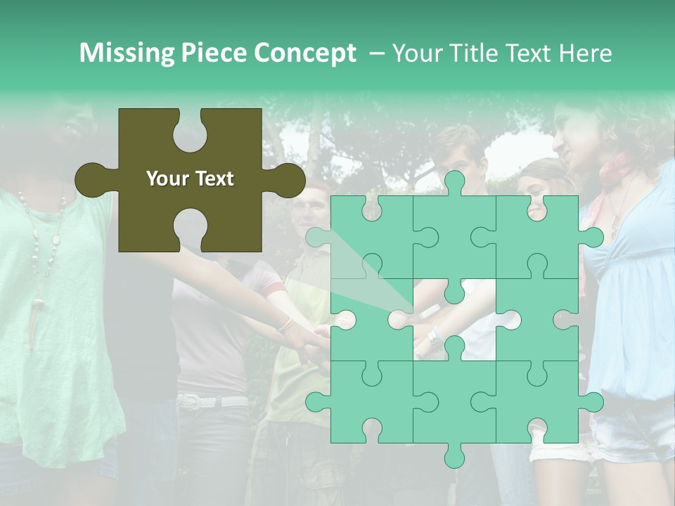 A Group Of People Holding Hands In A Circle PowerPoint Template