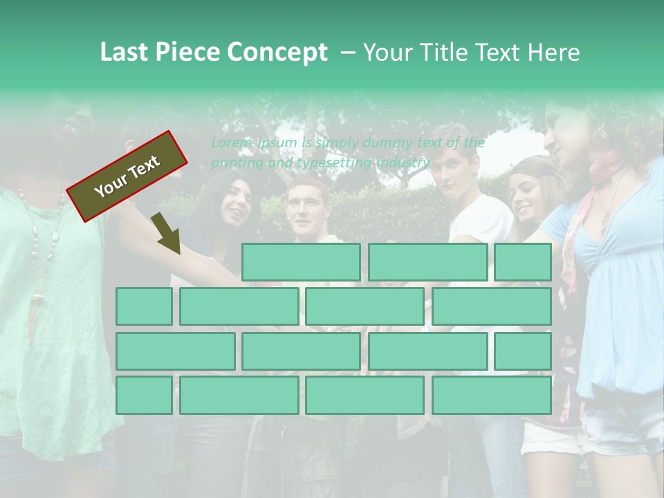 A Group Of People Holding Hands In A Circle PowerPoint Template