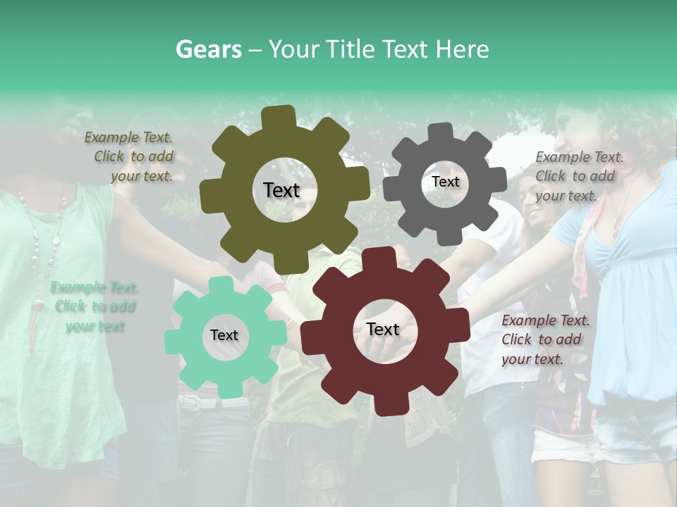 A Group Of People Holding Hands In A Circle PowerPoint Template