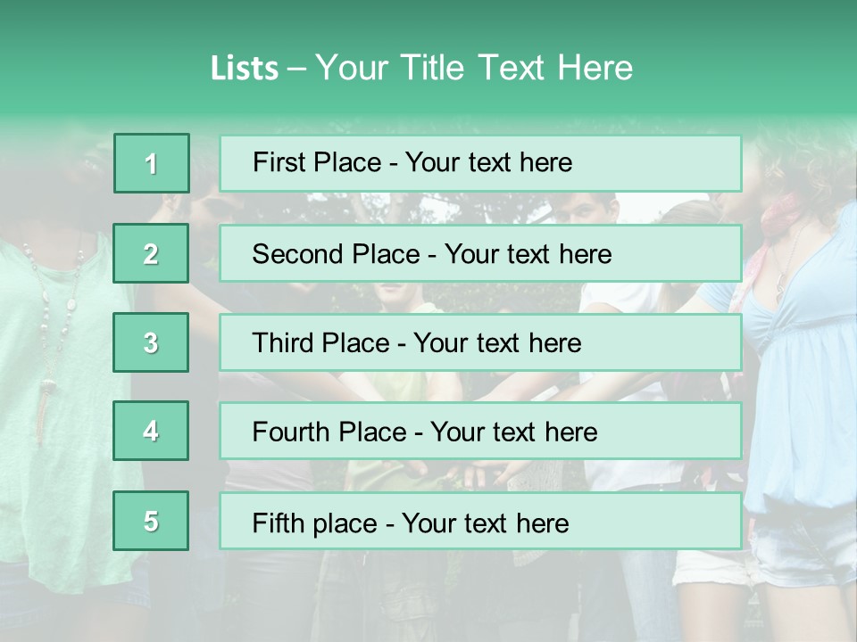 A Group Of People Holding Hands In A Circle PowerPoint Template