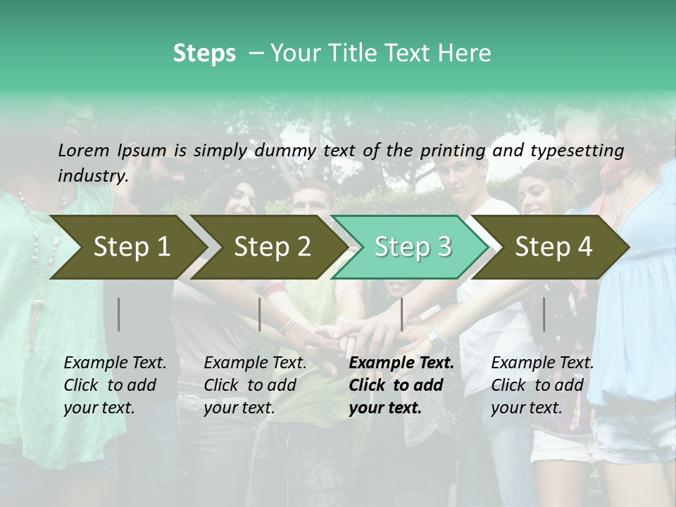 A Group Of People Holding Hands In A Circle PowerPoint Template