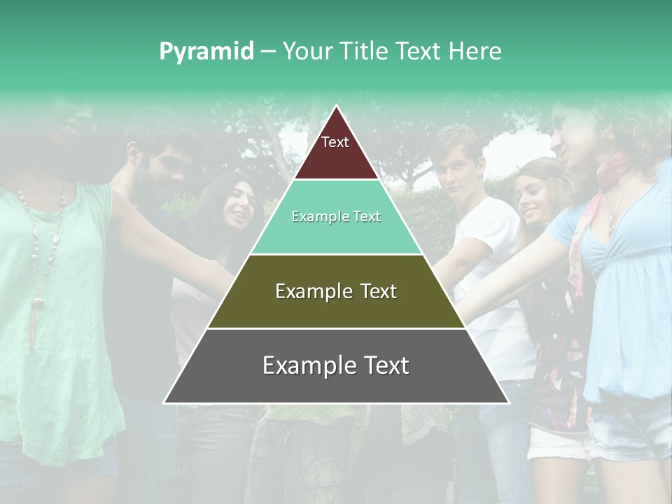 A Group Of People Holding Hands In A Circle PowerPoint Template