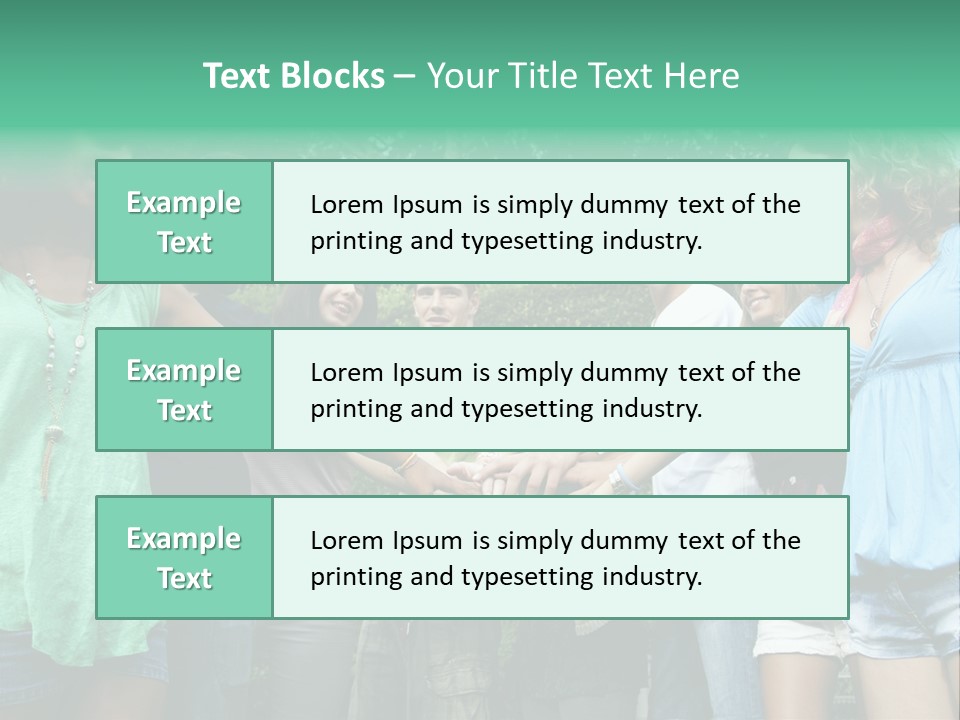 A Group Of People Holding Hands In A Circle PowerPoint Template