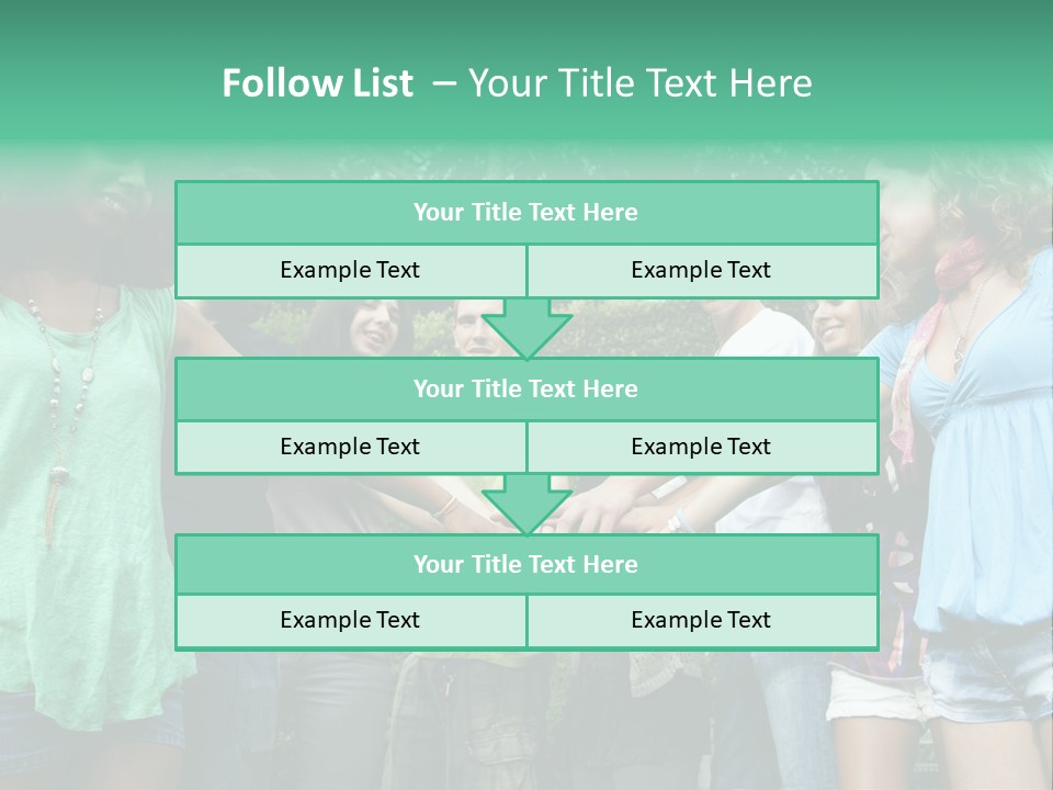A Group Of People Holding Hands In A Circle PowerPoint Template