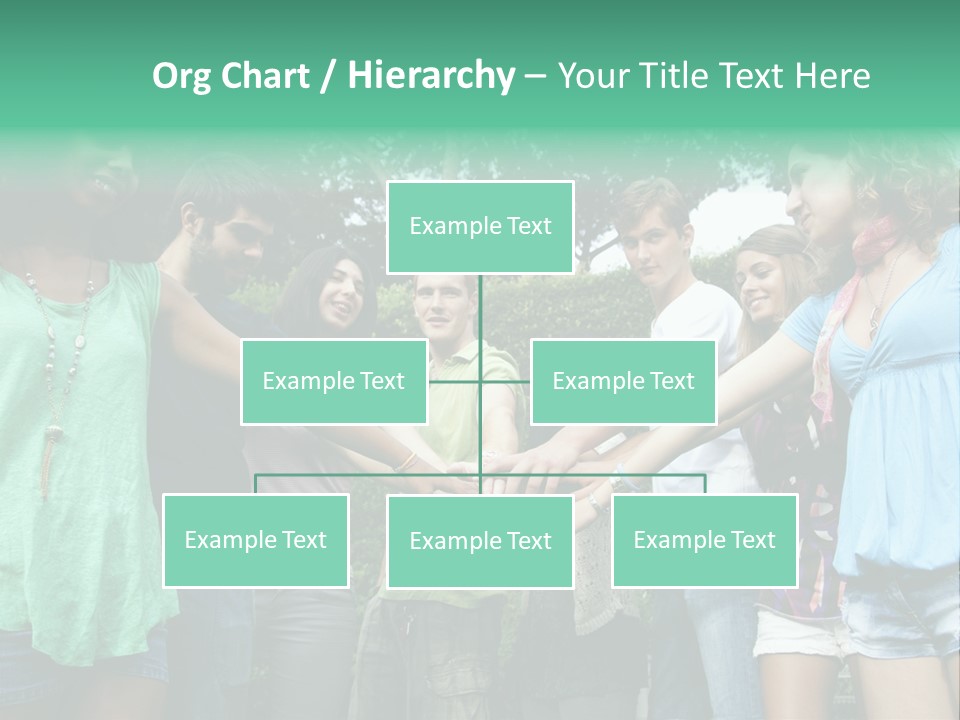 A Group Of People Holding Hands In A Circle PowerPoint Template