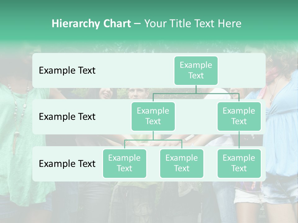 A Group Of People Holding Hands In A Circle PowerPoint Template