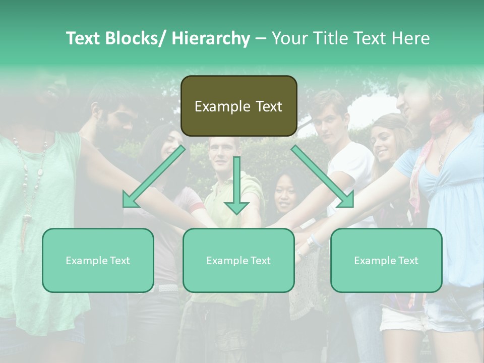 A Group Of People Holding Hands In A Circle PowerPoint Template