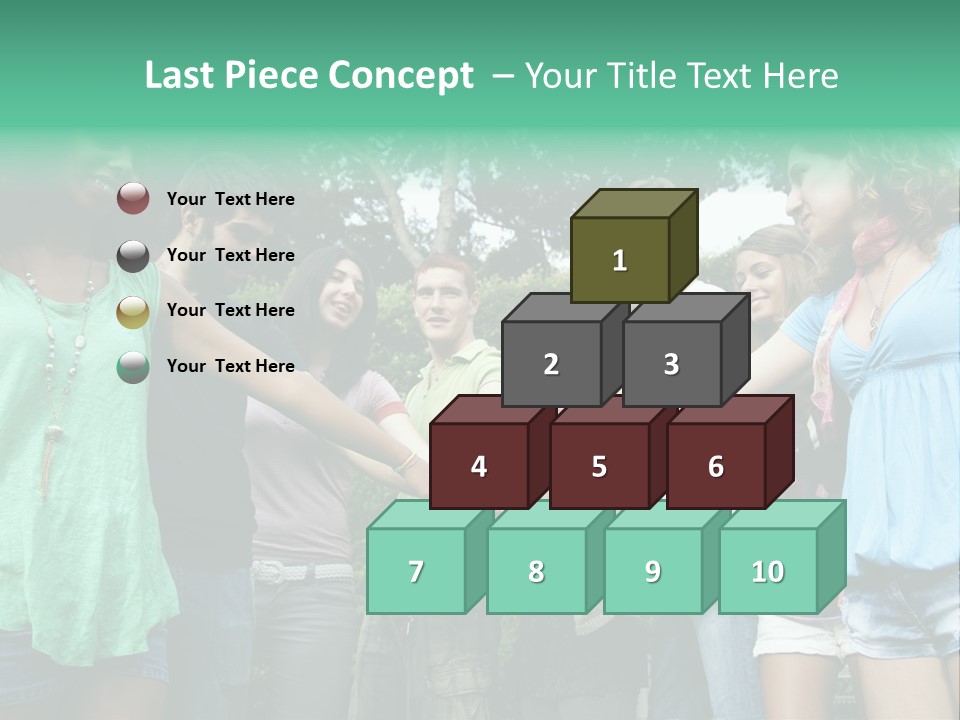 A Group Of People Holding Hands In A Circle PowerPoint Template