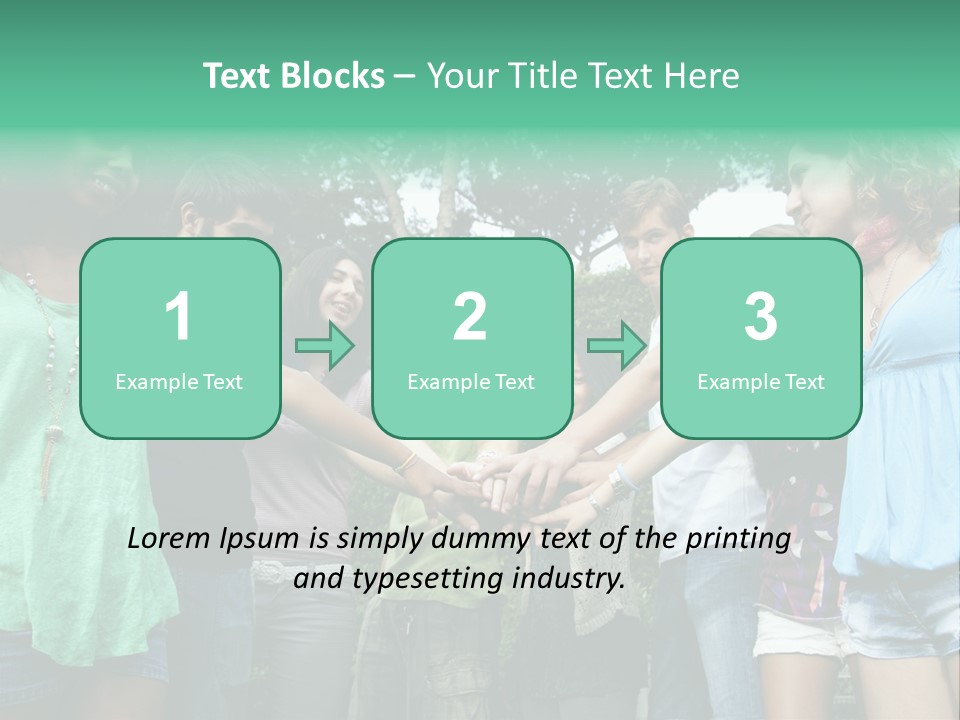 A Group Of People Holding Hands In A Circle PowerPoint Template