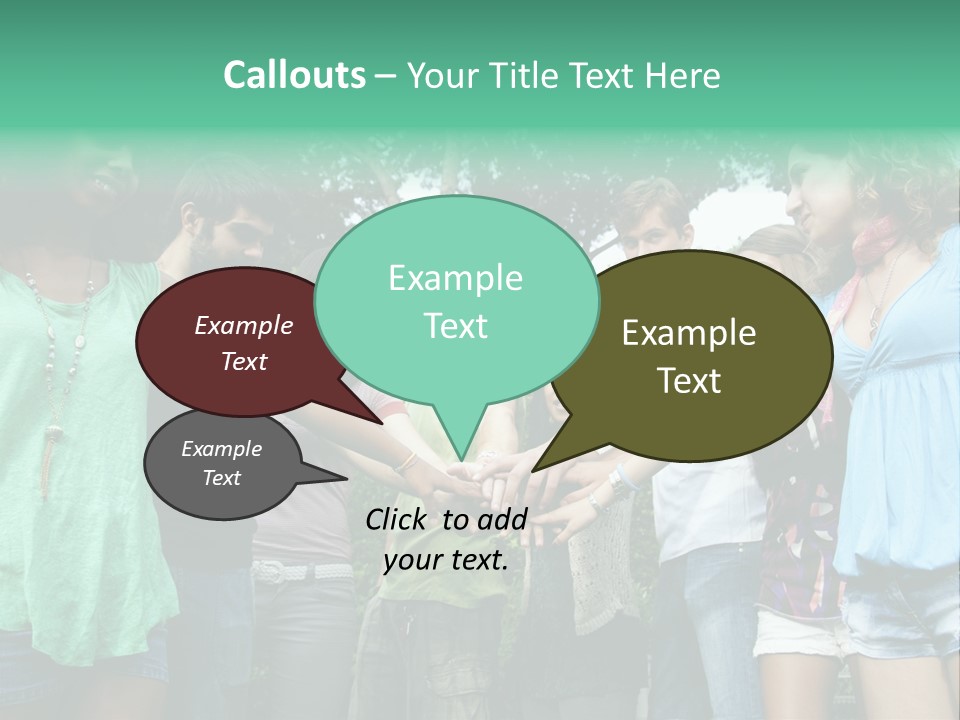 A Group Of People Holding Hands In A Circle PowerPoint Template