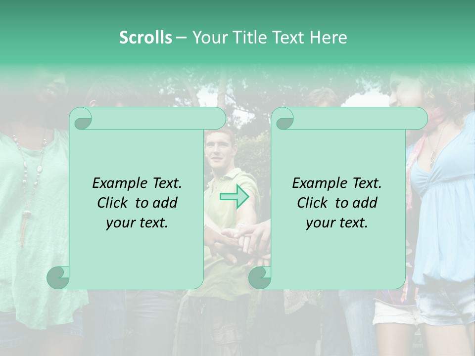 A Group Of People Holding Hands In A Circle PowerPoint Template