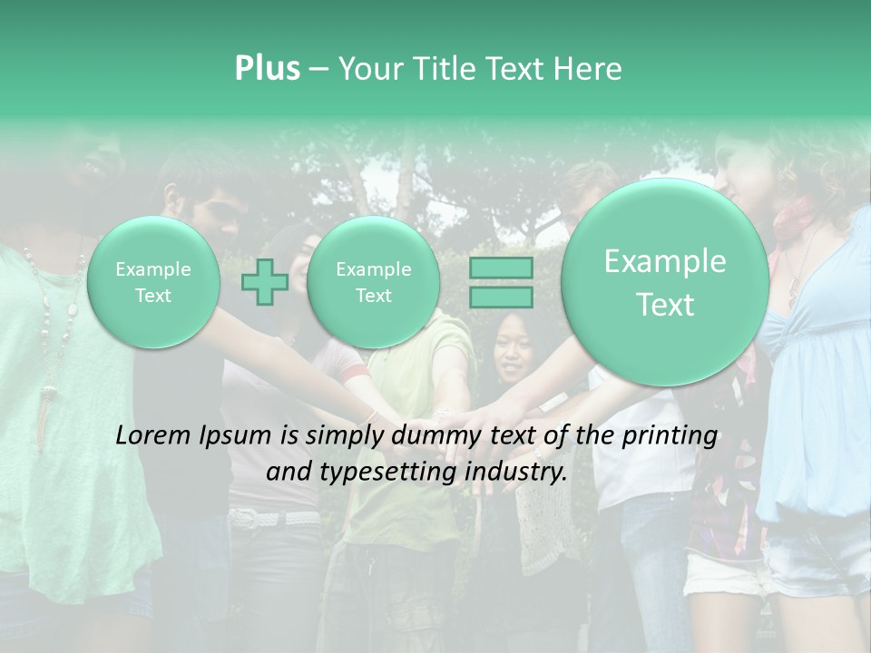 A Group Of People Holding Hands In A Circle PowerPoint Template