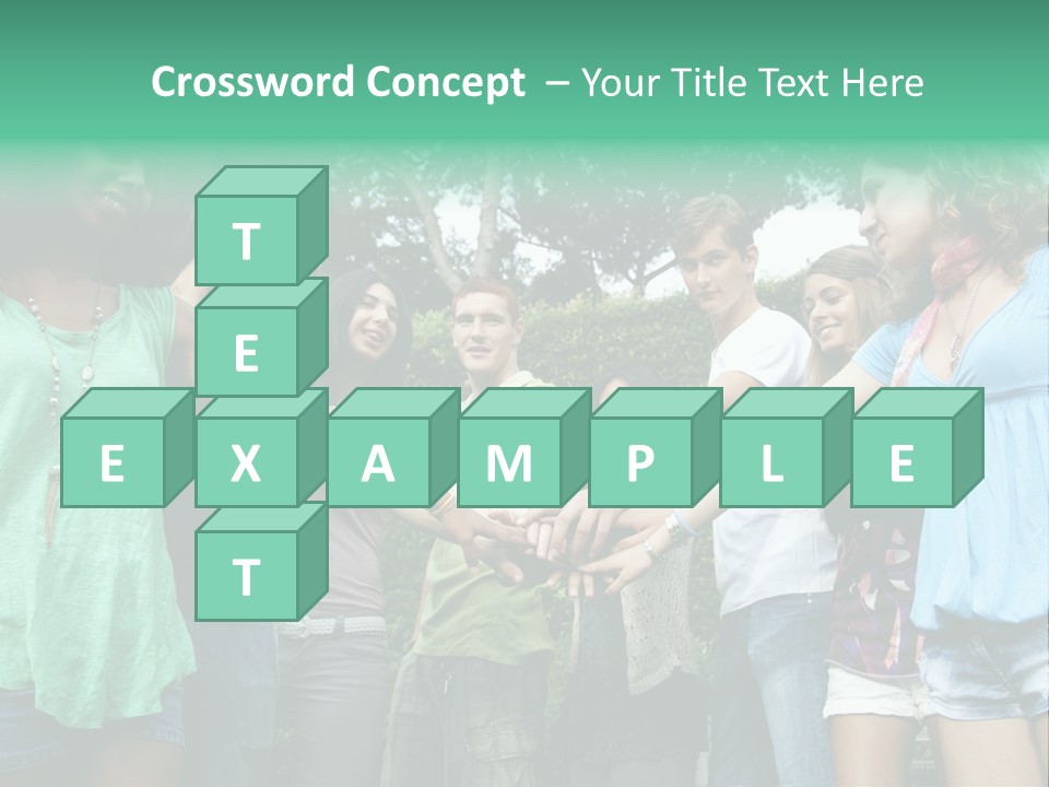 A Group Of People Holding Hands In A Circle PowerPoint Template