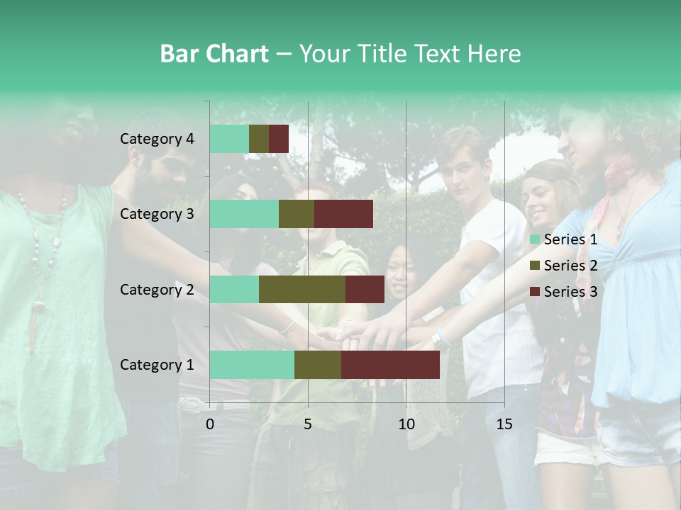 A Group Of People Holding Hands In A Circle PowerPoint Template