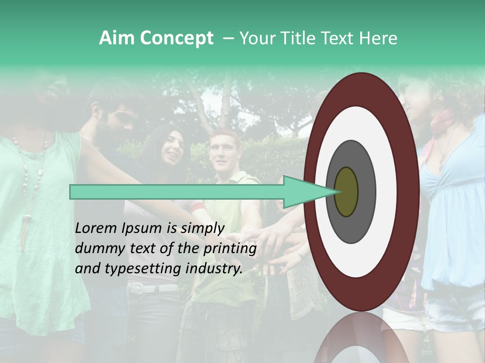 A Group Of People Holding Hands In A Circle PowerPoint Template