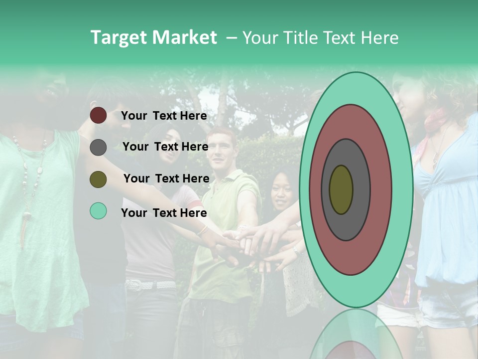 A Group Of People Holding Hands In A Circle PowerPoint Template