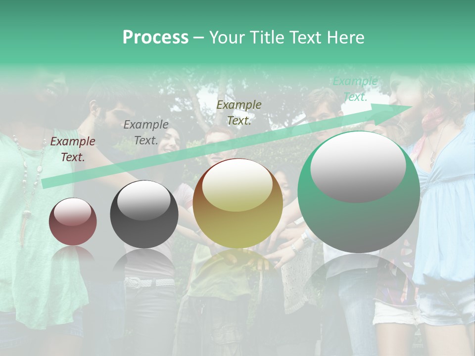 A Group Of People Holding Hands In A Circle PowerPoint Template
