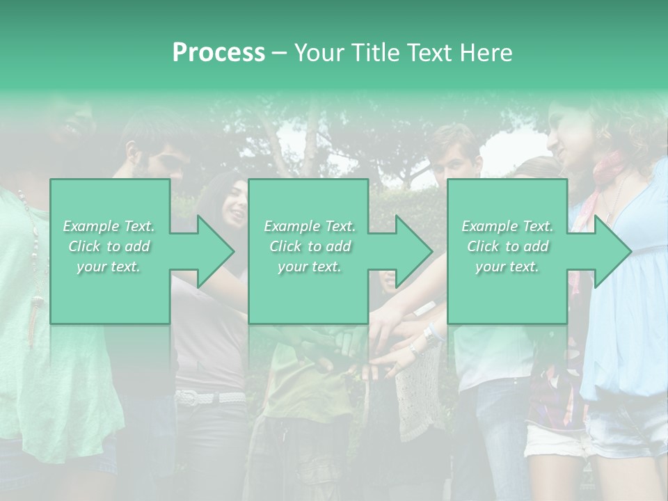 A Group Of People Holding Hands In A Circle PowerPoint Template