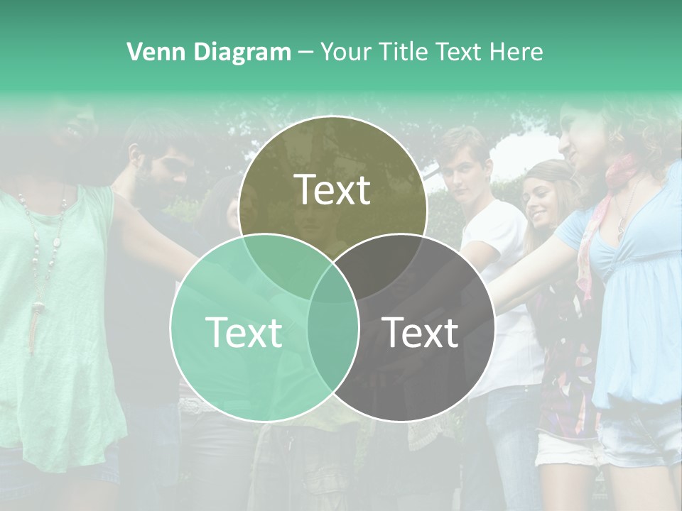 A Group Of People Holding Hands In A Circle PowerPoint Template