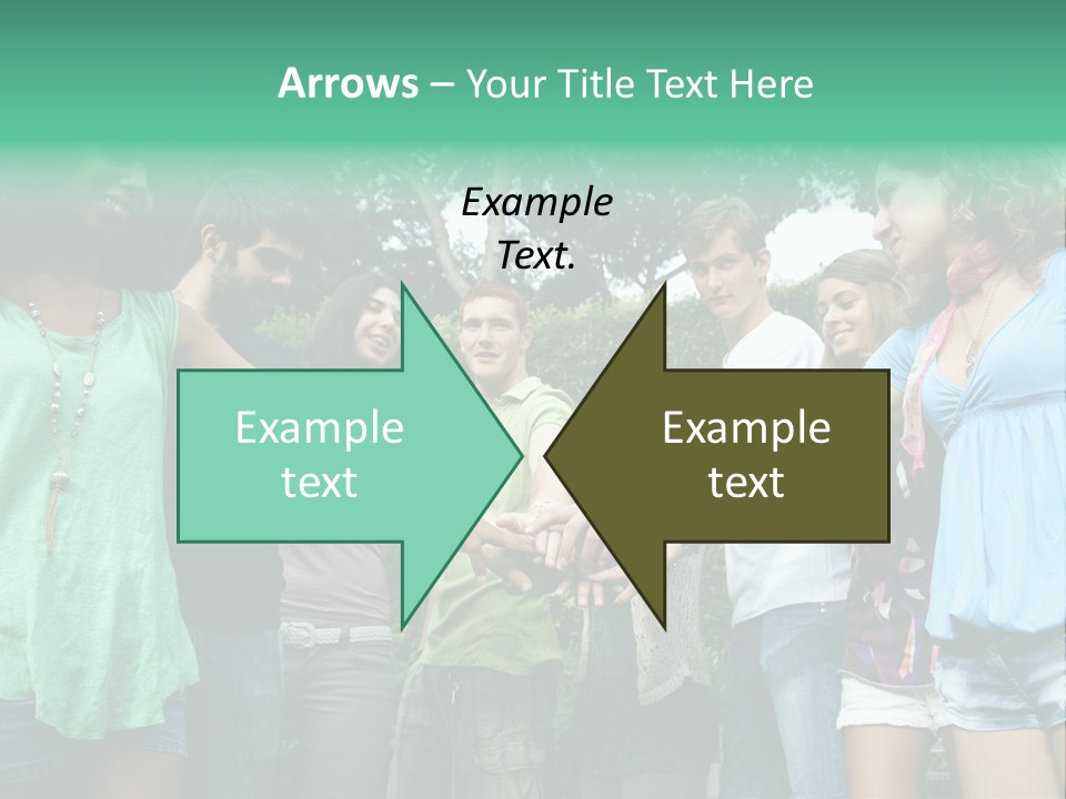 A Group Of People Holding Hands In A Circle PowerPoint Template