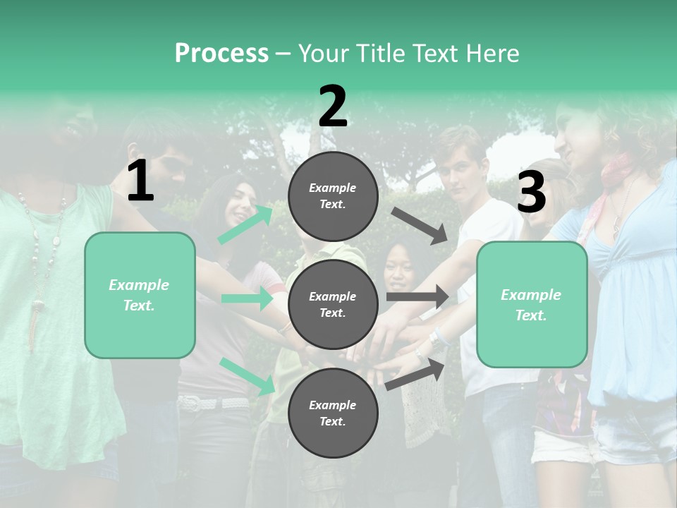 A Group Of People Holding Hands In A Circle PowerPoint Template