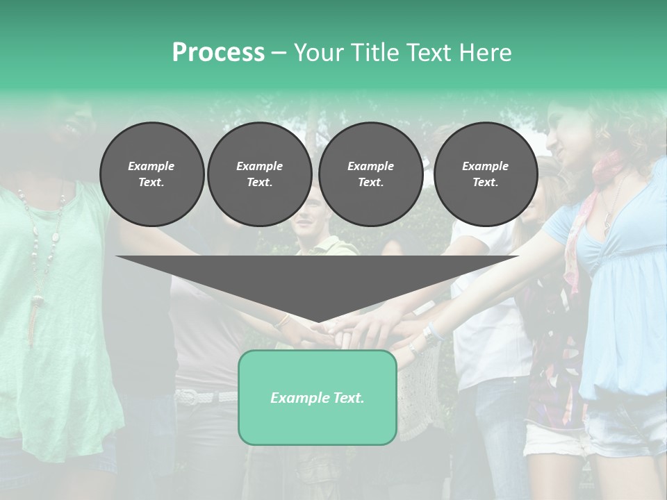 A Group Of People Holding Hands In A Circle PowerPoint Template