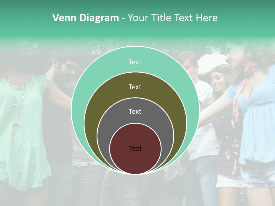 A Group Of People Holding Hands In A Circle PowerPoint Template