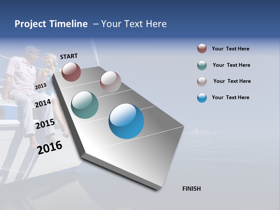 Caribbean Dating Boat PowerPoint Template