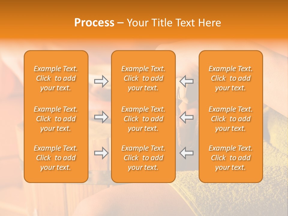 A Woman Is Sitting In A Sauna With A Banana In Her Hand PowerPoint Template