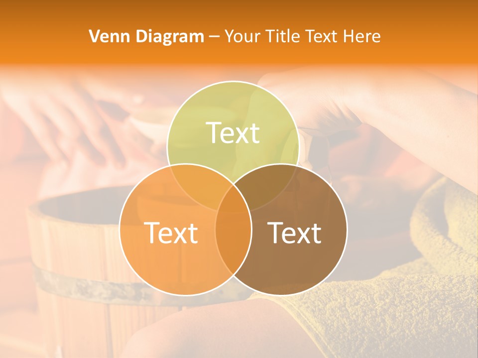 A Woman Is Sitting In A Sauna With A Banana In Her Hand PowerPoint Template