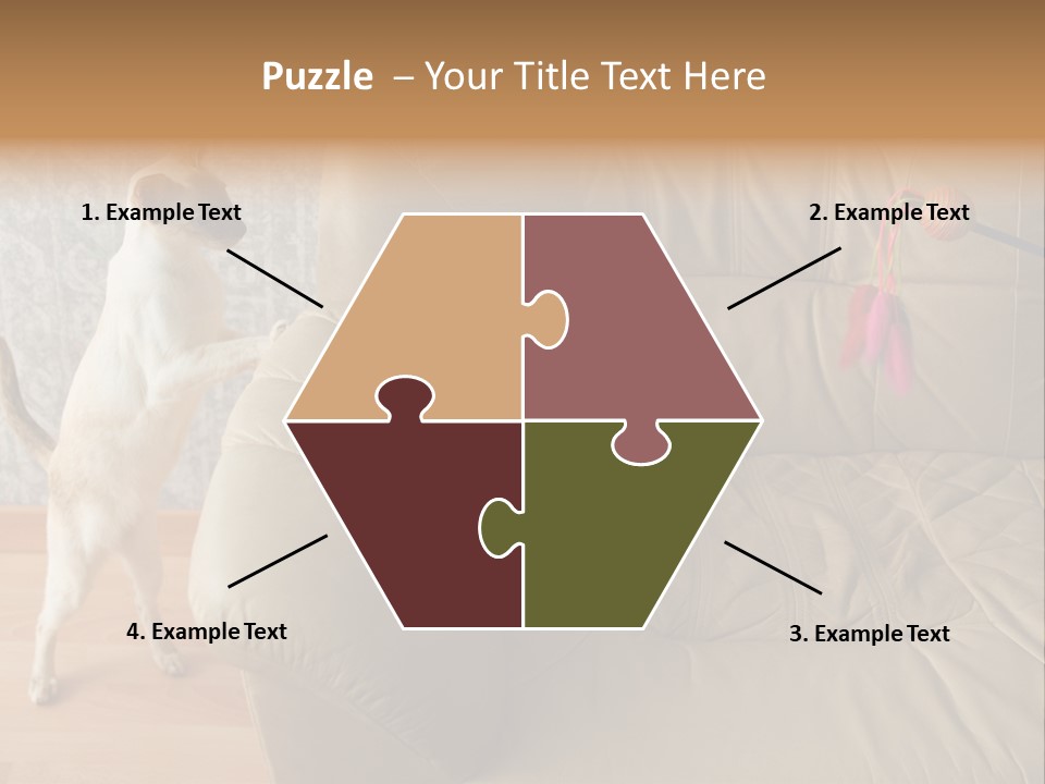 A Cat Standing On Its Hind Legs In Front Of A Couch PowerPoint Template