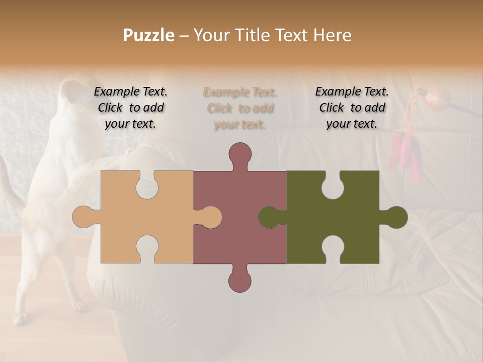 A Cat Standing On Its Hind Legs In Front Of A Couch PowerPoint Template